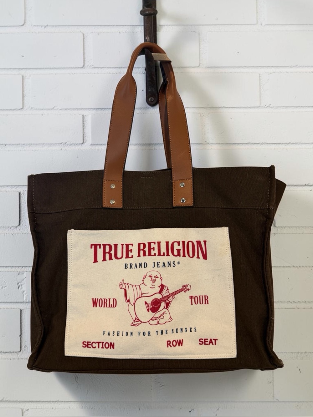 True Religion Canvas Tote Bag